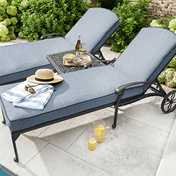 Small Image of Hartman Amalfi Lounger Duet Set in Antique Grey / Platinum