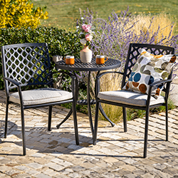 Image of Hartman Avebury Bistro Set in Bronze / Oatmeal