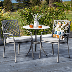 Small Image of Hartman Avebury Bistro Set with Ceramic Table in Crimini / Moon