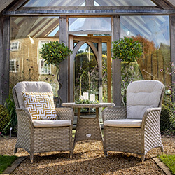 Image of Hartman Eton Tuscan Bistro Set in Beech/Oatmeal