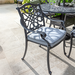 Image of Hartman Capri Dining Chair with Cushion in Antique Grey/ Platinum