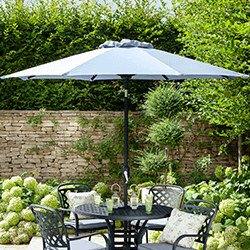 Image of Hartman 2.5m Traditional Parasol in Platinum