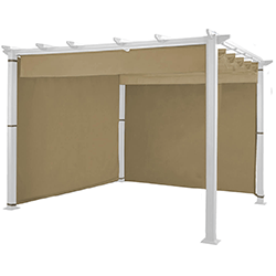 Image of Hartman Roma 3x3 Pergola Side Curtains in Caramel