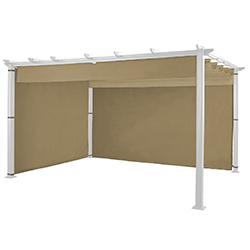 Image of Hartman Roma 4x3 Pergola Side Curtains in Caramel