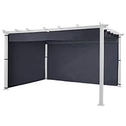 Image of Hartman Roma 4x3 Pergola Side Curtains in Grey