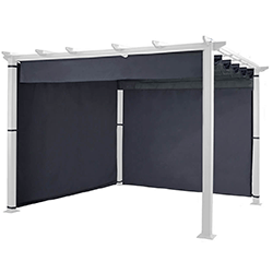 Image of Hartman Roma 3x3 Pergola Side Curtains in Grey
