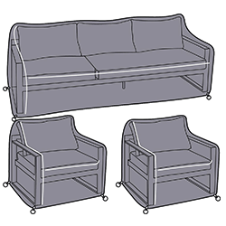 Image of Hartman Vienna 3 Seat Lounge Sofa Set Cover