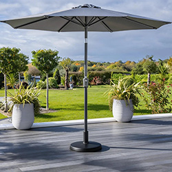 Small Image of Hartman 3m Luxe Round Parasol in Dark Grey