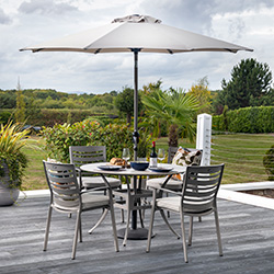 Small Image of Hartman Lyra 4 Seater Dining Set in Crimini / Moon