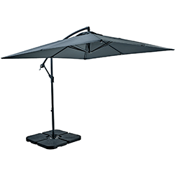 Image of Hartman Mediterranean 2.5m Square Cantilever Parasol - Grey