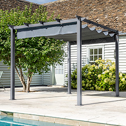 Image of Hartman 3 x 3m Square Monza Pergola - Grey