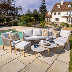Image of Hartman Portico 3 Seat Lounge Set in Almond and Ivory