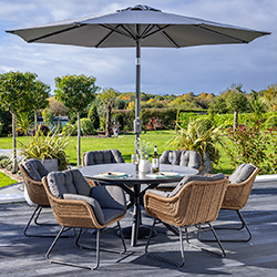 Small Image of Hartman Rayo 6 Seat Dining Set