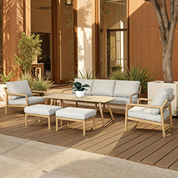 Small Image of Hartman Sahara 3 Seat Sofa Lounge Set with Coffee Table