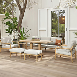 Small Image of Hartman Sahara 3 Seat Sofa Lounge Set with Adjustable Table