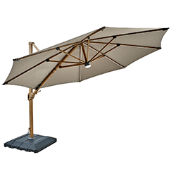 Image of Hartman Seychelles Round 3.5m Cantilever Parasol with Folie Pole - Havannah
