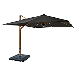 Image of Hartman Seychelles Square 3m Cantilever Parasol with Folie Pole -  Dark Grey