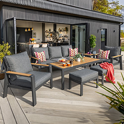 Image of Hartman Sonas 3 Seat Lounge Set in Matt Xerix / Harris