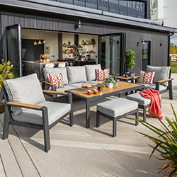 Small Image of Hartman Sonas 3 Seat Lounge Set in Matt Xerix / Haze