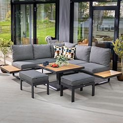Small Image of Hartman Sonas Square Corner Platform Set in Matt Xerix / Harris