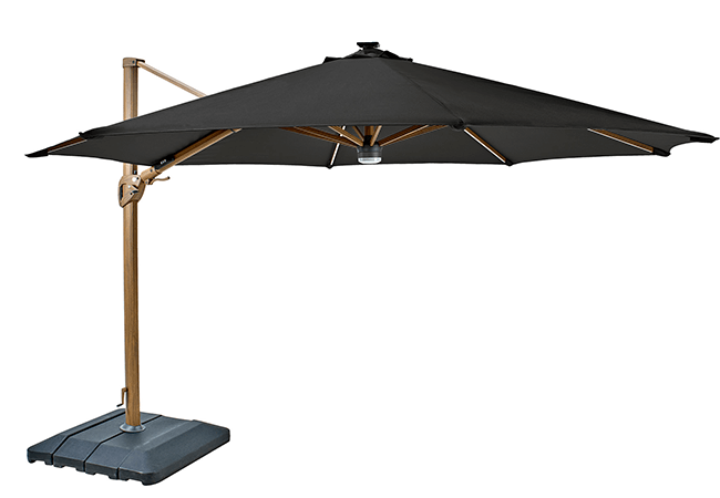 Image of Hartman Seychelles Round 3.5m Cantilever Parasol with Folie Pole - Dark Grey