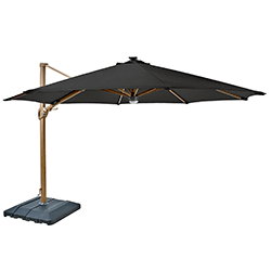 Image of Hartman Seychelles Round 3.5m Cantilever Parasol with Folie Pole - Dark Grey