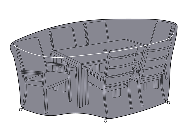 Image of Hartman Singapore 6 Seater Rectangular Dining Set Cover