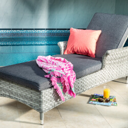 Image of EX DISPLAY / COLLECTION ONLY Hartman Heritage Lounger with Cushion in Ash / Slate