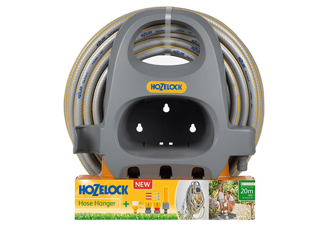 Image of Hozelock Hose Hanger with 20m of Hose and Fittings - 2364