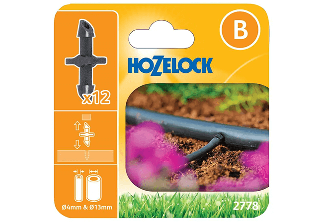 Image of Hozelock Micro Irrigation Tube Straight Adaptor / Connector (4mm) - 2778