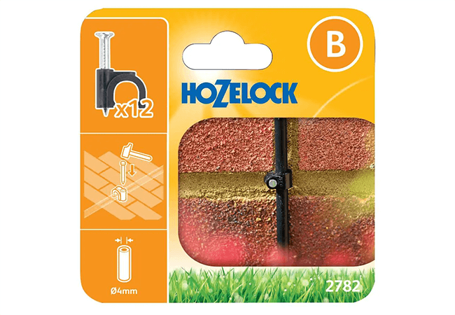 Image of Hozelock Micro Irrigation Wall Clip (4mm) - 2782