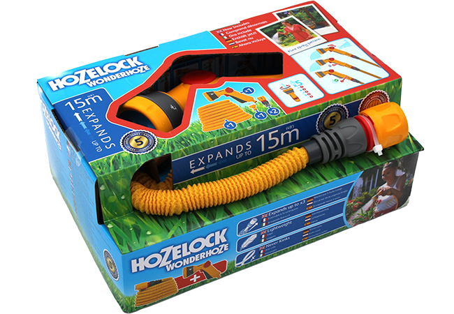 Image of Hozelock Wonderhoze 15m Expandable Hose with Gun