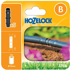 Image of Hozelock Micro Irrigation Straight Connector (Pack of 5) - 2768