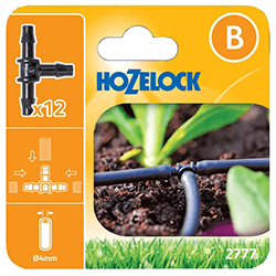 Image of Hozelock Micro Irrigation T-Connector (4mm) - 2777