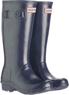 Image of Kids Original Navy Hunter Wellies - UK Size 10 JNR