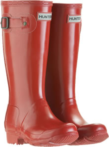 Image of Kids Red Hunter Wellies - UK Size 9 JNR