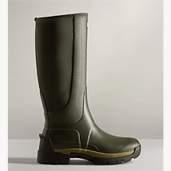 Image of Hunter Balmoral Hybrid Tall Wellington Boots - Olive