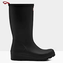 Image of Hunter Women's Original Play Tall Wellington Boots - Black - UK 3