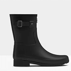 Image of Hunter Women's Refined Slim Fit Short Wellington Boots - Black - UK 7
