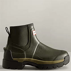Image of Hunter Women's Balmoral Field Hybrid Chelsea Boots - Olive - UK 6