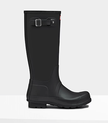 Image of Men's Original Tall Hunter Boots in Black - UK 12