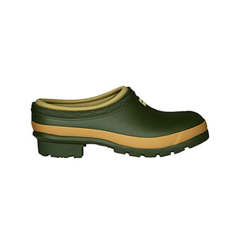 Image of Hunter Women's Field Gardener Clogs in Vintage Green - UK 8