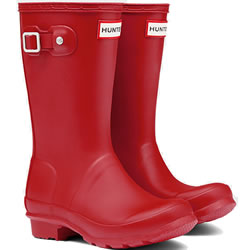 Small Image of Kids Red Hunter Wellies - UK Size 9 JNR