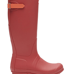 Image of Hunter Rose/Orange Original Tall Back Adjustable Wellington Boots
