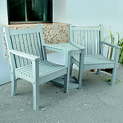 Small Image of Winawood Sandwick 2 Seater Wood Effect Love Seat - Duck Egg Green