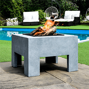 Image of Square Firebowl & Square Console Cement