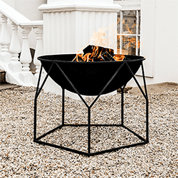 Small Image of Buckingham Firebowl Black Iron