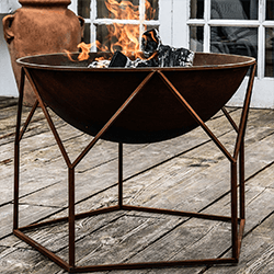Small Image of Buckingham Firebowl - Rust Iron