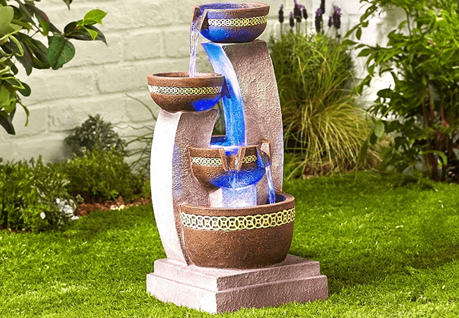 Image of Easy Fountain Azure Columns Garden Water Feature