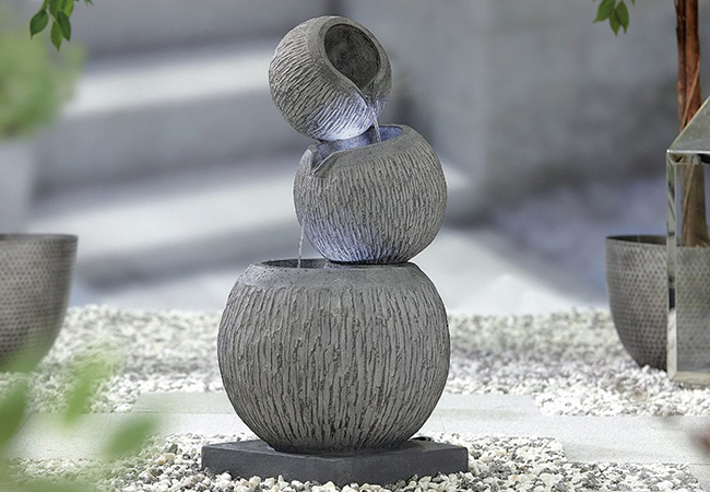 Image of Kelkay Modern Collection Illusion Falls Water Feature with LEDs
